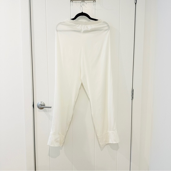 Zara "SATIN EFFECT" Matching Set Shirt and Pants in White (S/M) - Picture 9 of 9